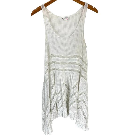 Intimately Free People Voile and Lace Trapeze White Mini Dress Size XS - Picture 2 of 12